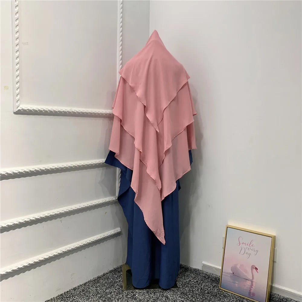 3 Layer Khimar Hijab