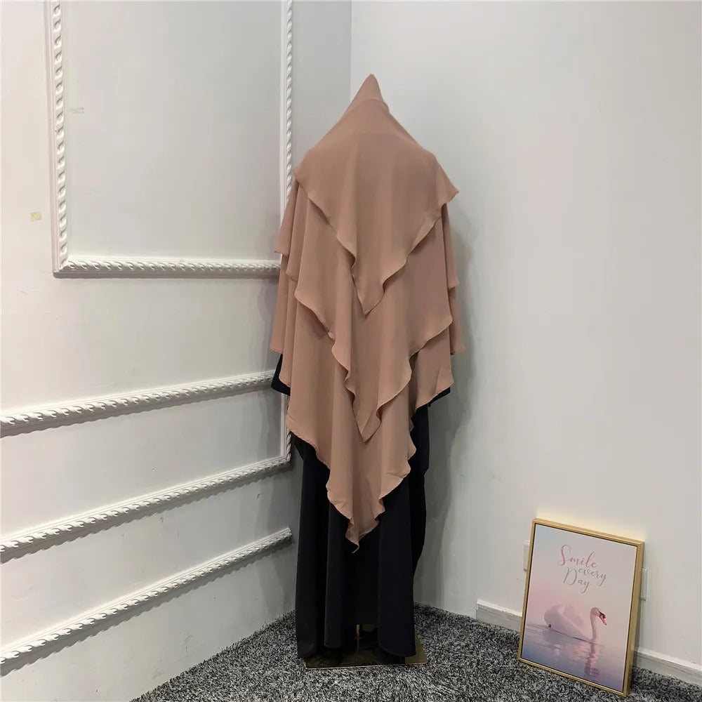 3 Layer Khimar Hijab