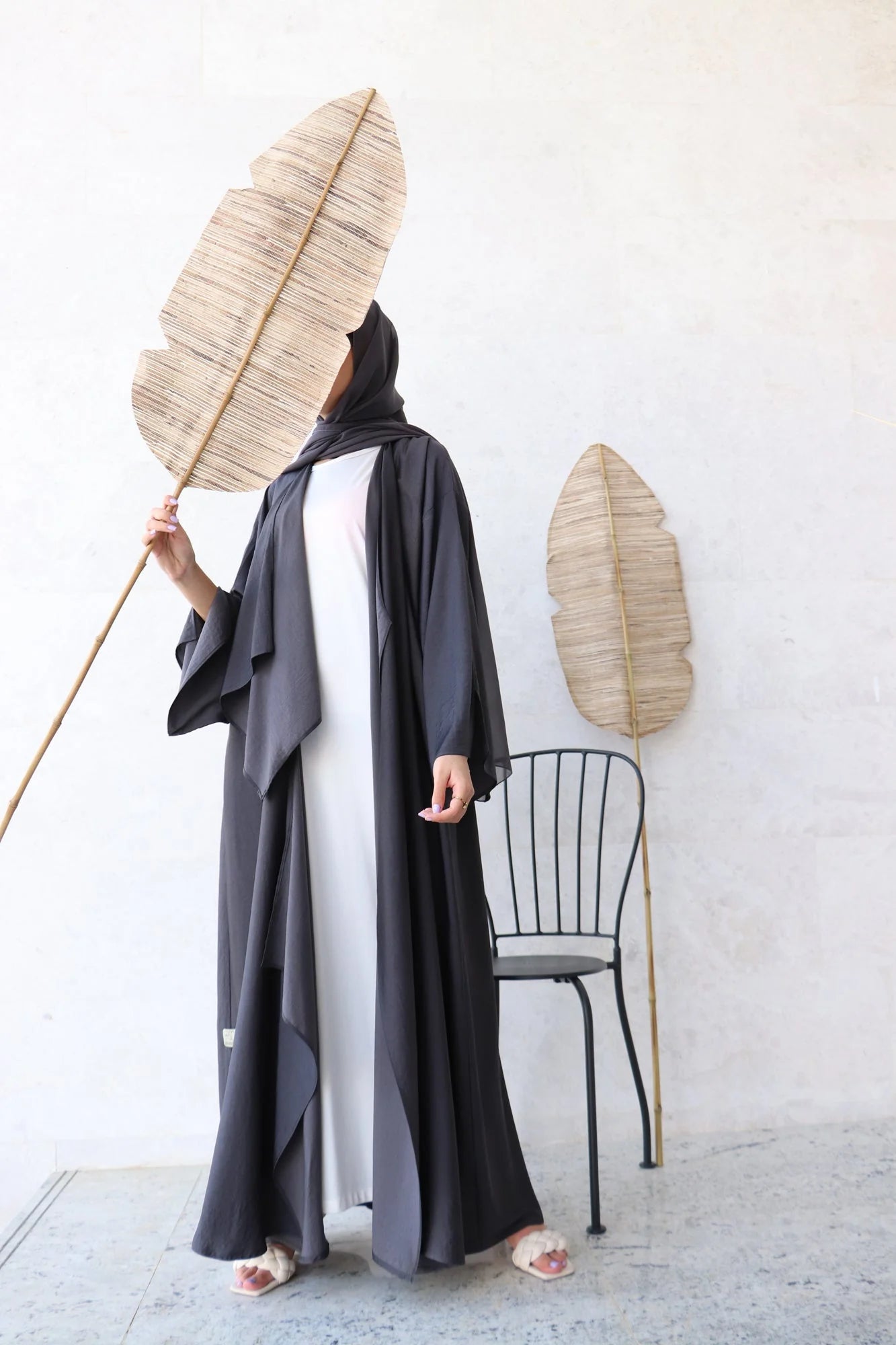 Basic Grey Abaya (C)